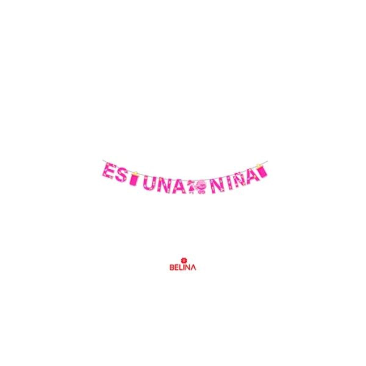 GENERICO - Guirnalda Es una niña rosa 3m
