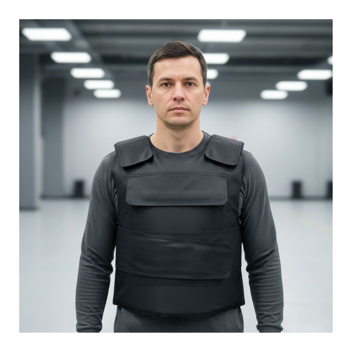 EKOL TACTICA MILITAR - Chaleco De Seguridad Táctico Anti Corte Ajustable Guardias Negro Talla Única