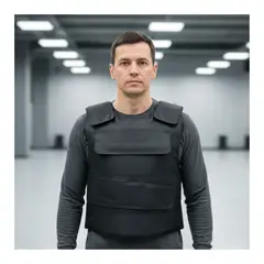 EKOL TACTICA MILITAR - Chaleco De Seguridad Táctico Anti Corte Ajustable Guardias Negro Talla Única