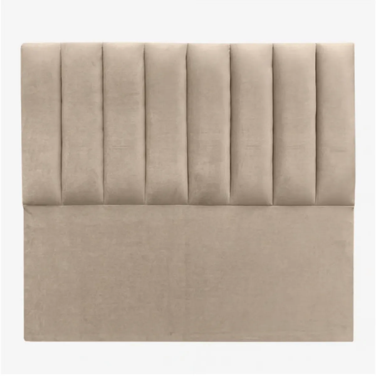 GENERICO - Respaldo Tubular al piso Super King Felpa Beige