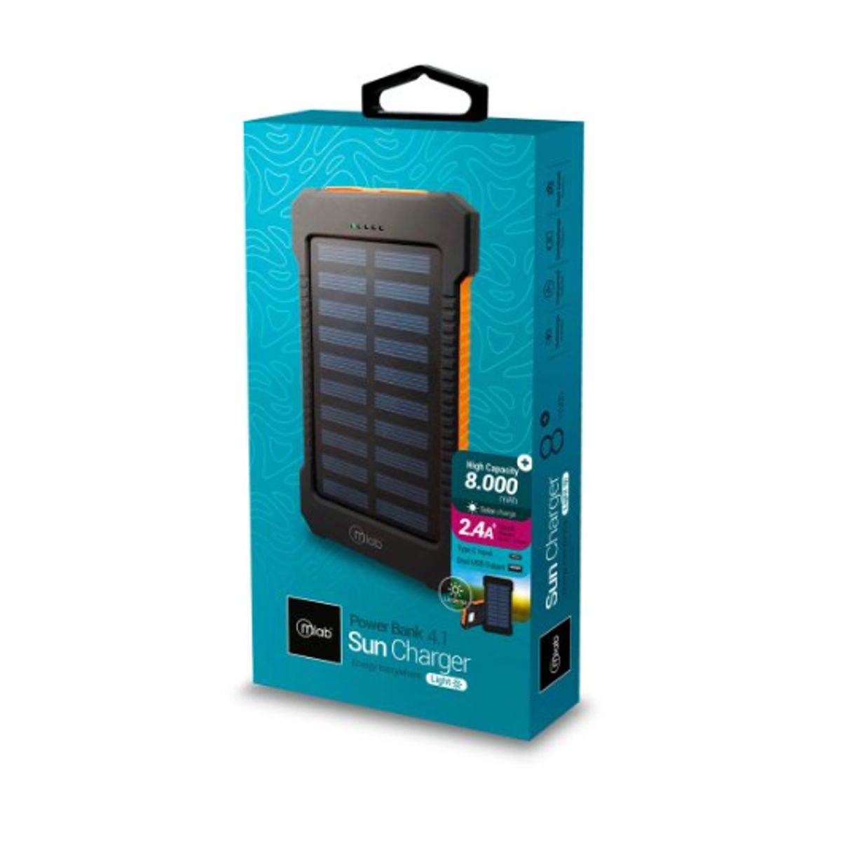 MLAB - Power Bank 4.1 Sun Charger 8.000 mAh