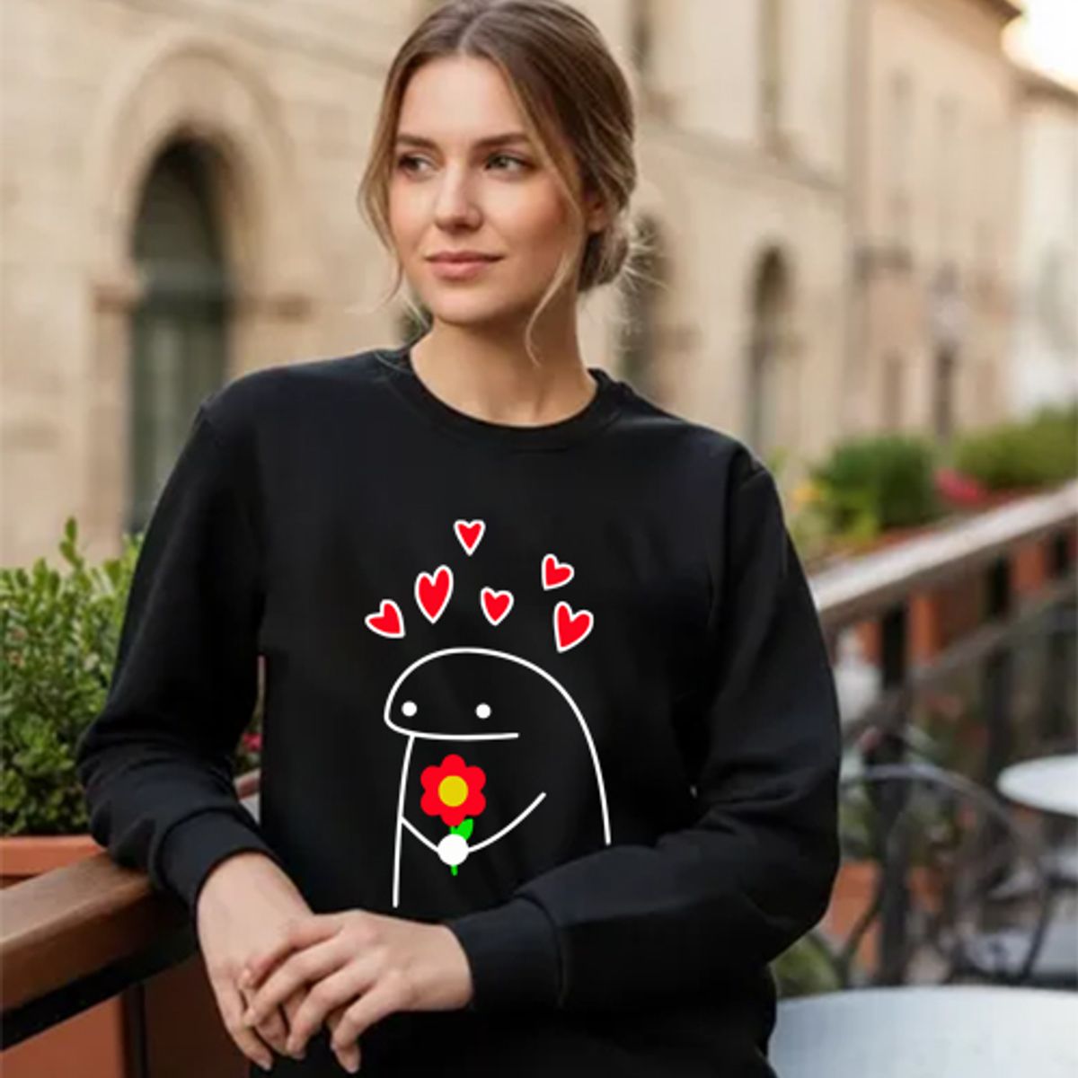 ROLY - Poleron Memes Amor Amistad Corazon Flores Deformitos Sin Capucha