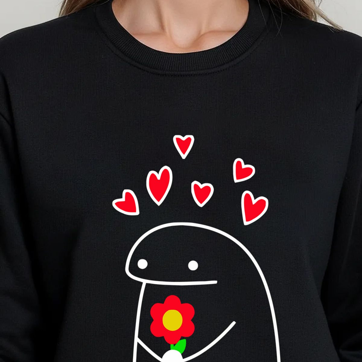 ROLY - Poleron Memes Amor Amistad Corazon Flores Deformitos Sin Capucha