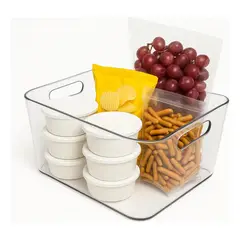 GENERICO - X2 Organizador Refrigerador Cocina Acrilico Contenedor Despensa Transparente - 864.