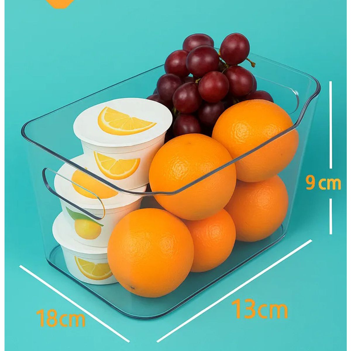 GENERICO - x4 Organizador Refrigerador Cocina Acrilico Contenedor Despensa Transparente - 864