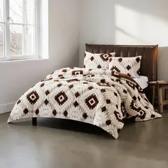 GENERICO - Cubrecama Premium Tejido Jacquard con Chiporro 2 plazas m13