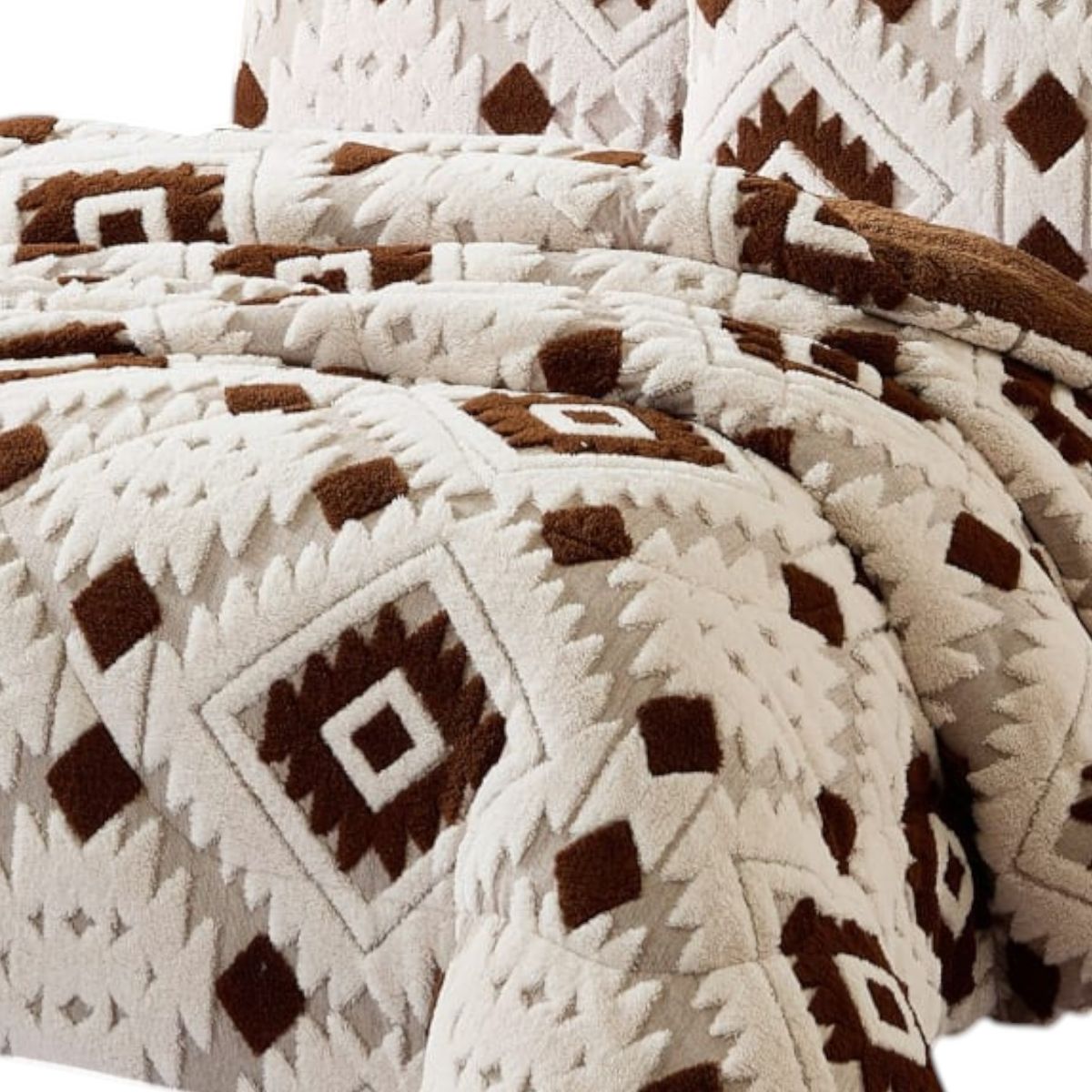 GENERICO - Cubrecama Premium Tejido Jacquard con Chiporro 2 plazas m13