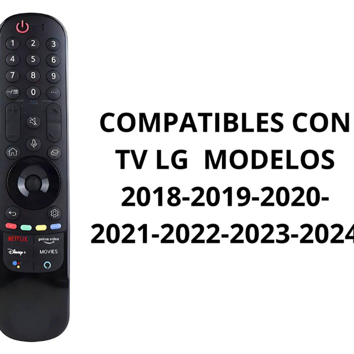 IRM - Control Remoto Irm Control Universal Para Smart Tv LG 13350 Asistente De Voz Y Puntero Negro