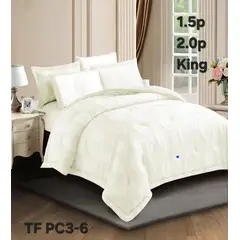 GENERICO - Cubrecama semi alcolchado 2 plazas + 2 fundas