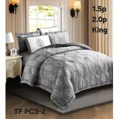 GENERICO - Cubrecama semi alcolchado 2 plazas + 2 fundas