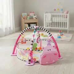 JAGIMA - Gimnasio Centro De Juegos Para Bebé Y Piscina Pelotas Rosado