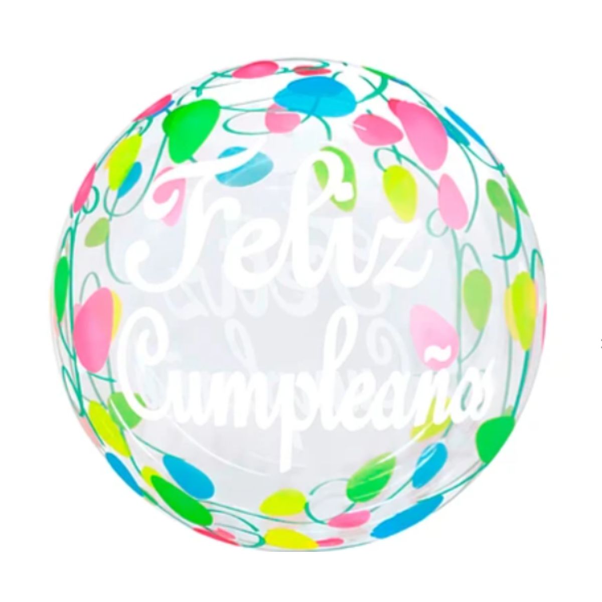 GENERICO - Globo burbuja feliz cumpleaños 60cm