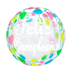 GENERICO - Globo burbuja feliz cumpleaños 60cm