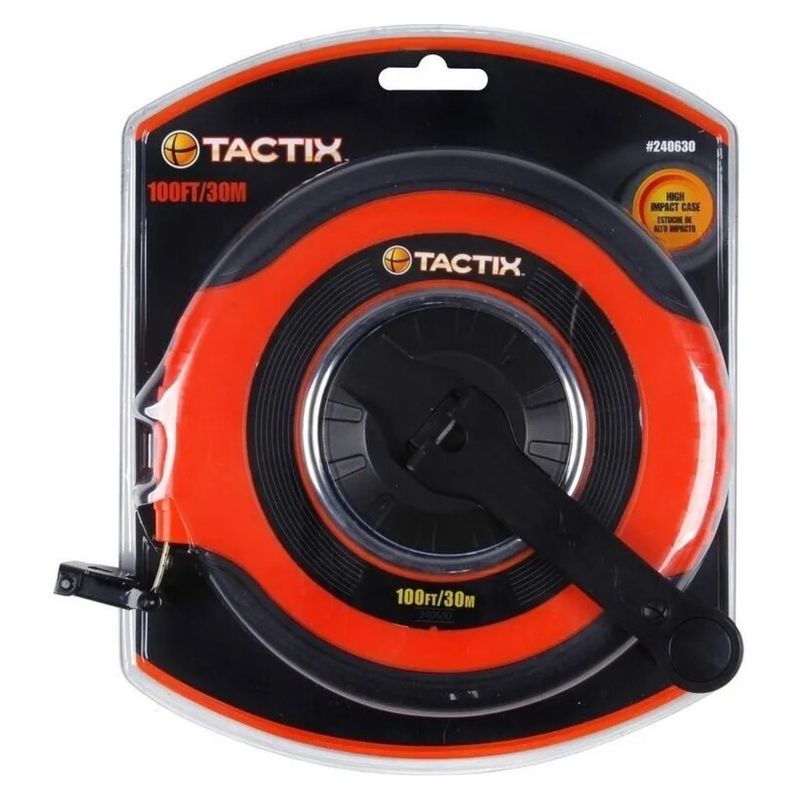 TACTIX - Huincha De Medir De Acero 30 Mts. Tactix