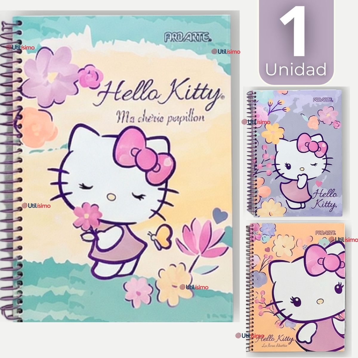 PROARTE - Cuaderno Universitario Hello Kitty 150 Hojas Tapa Gruesa Proarte Diseños Surtidos