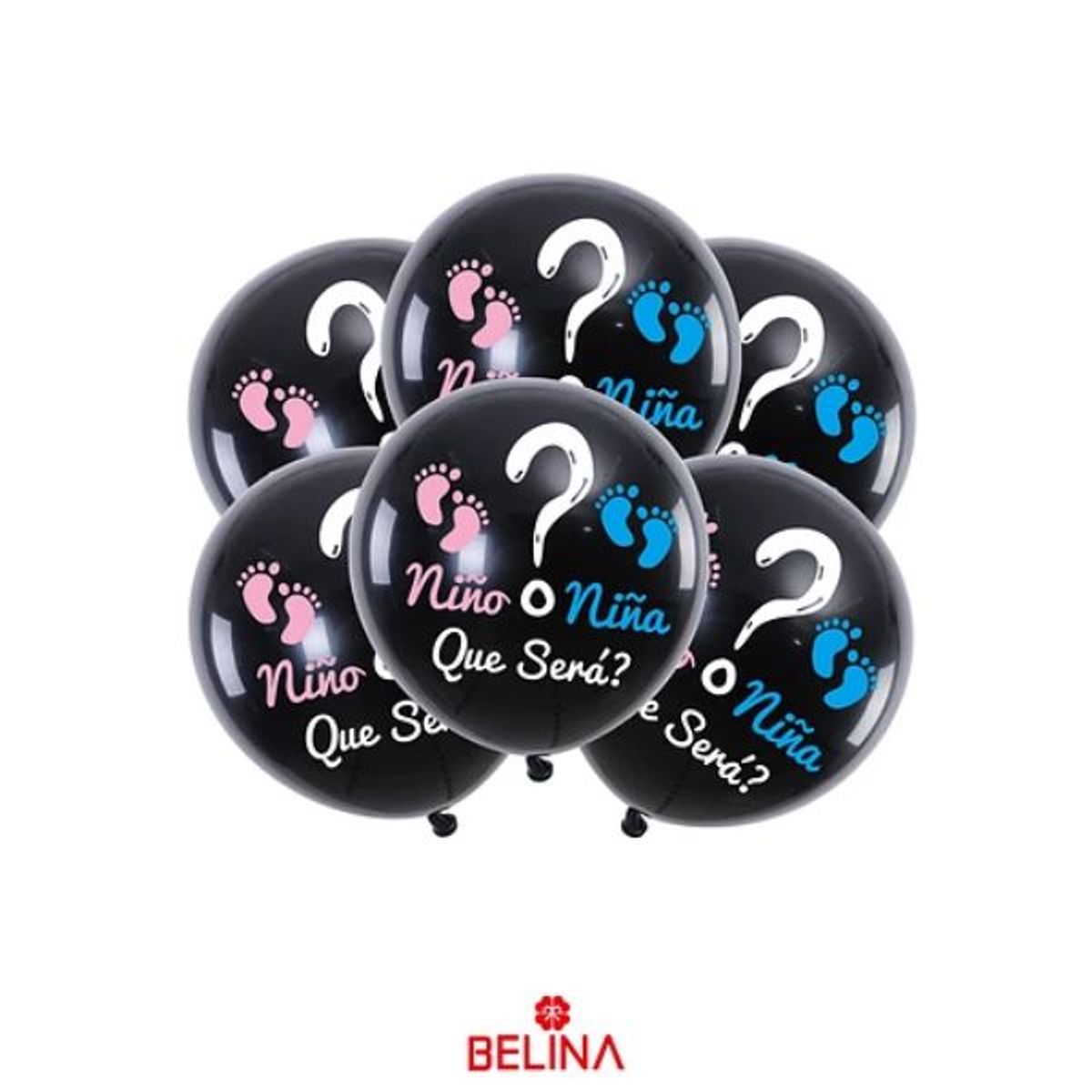 GENERICO - Globos de látex niño o niña 6pcs 30cm