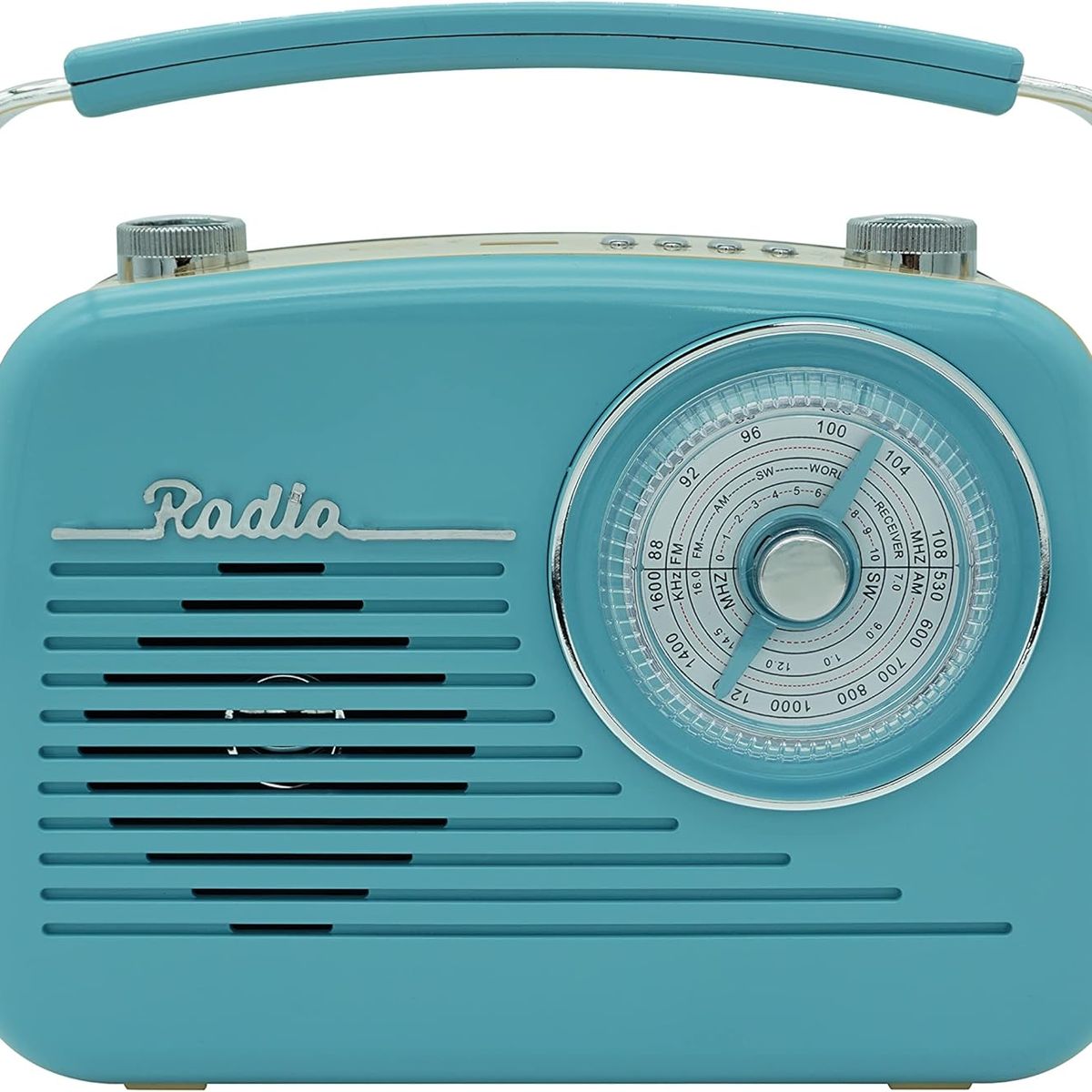 GENERICO - Radio Amfm Vintage Recargable Usb Bluetooth AZUL
