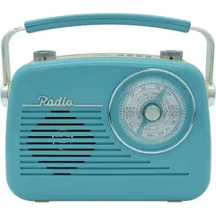 GENERICO - Radio Amfm Vintage Recargable Usb Bluetooth AZUL