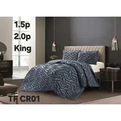 GENERICO - Cubrecama semi alcolchado 2 plazas + 2 fundas