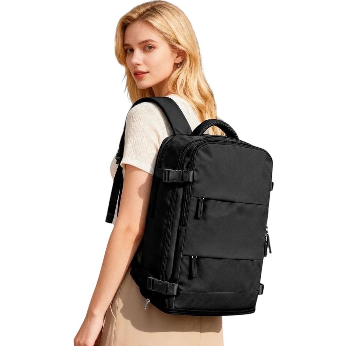 GENERAL - Mochila de Viaje Impermeable Cabina Avión Viral Expandible 30Lts