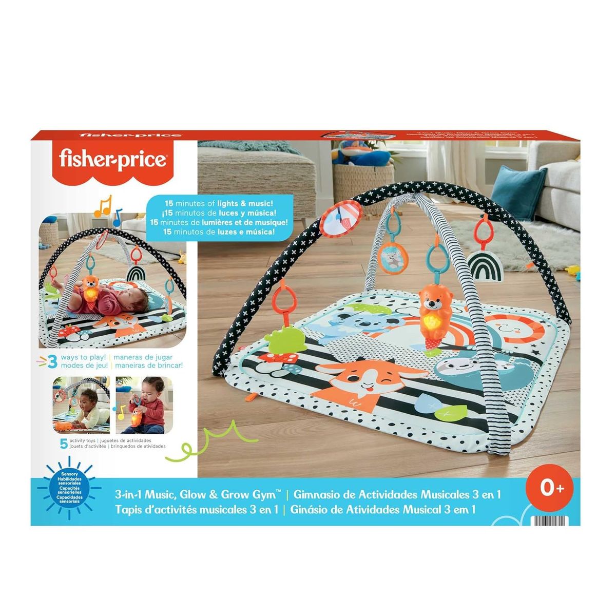 FISHER PRICE - Fisher-price Gimnasio Para Bebés Actividades Musical 3 En 1
