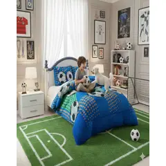 GENERICO - Juego de Cubrecama más Sábanas con chiporro Plaza y Media Extra Suave Térmico Premium