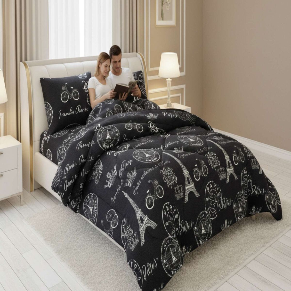 GENERICO - Cubrecama Plumón Chiporro Plaza y Media Extra Suave Térmico Premium