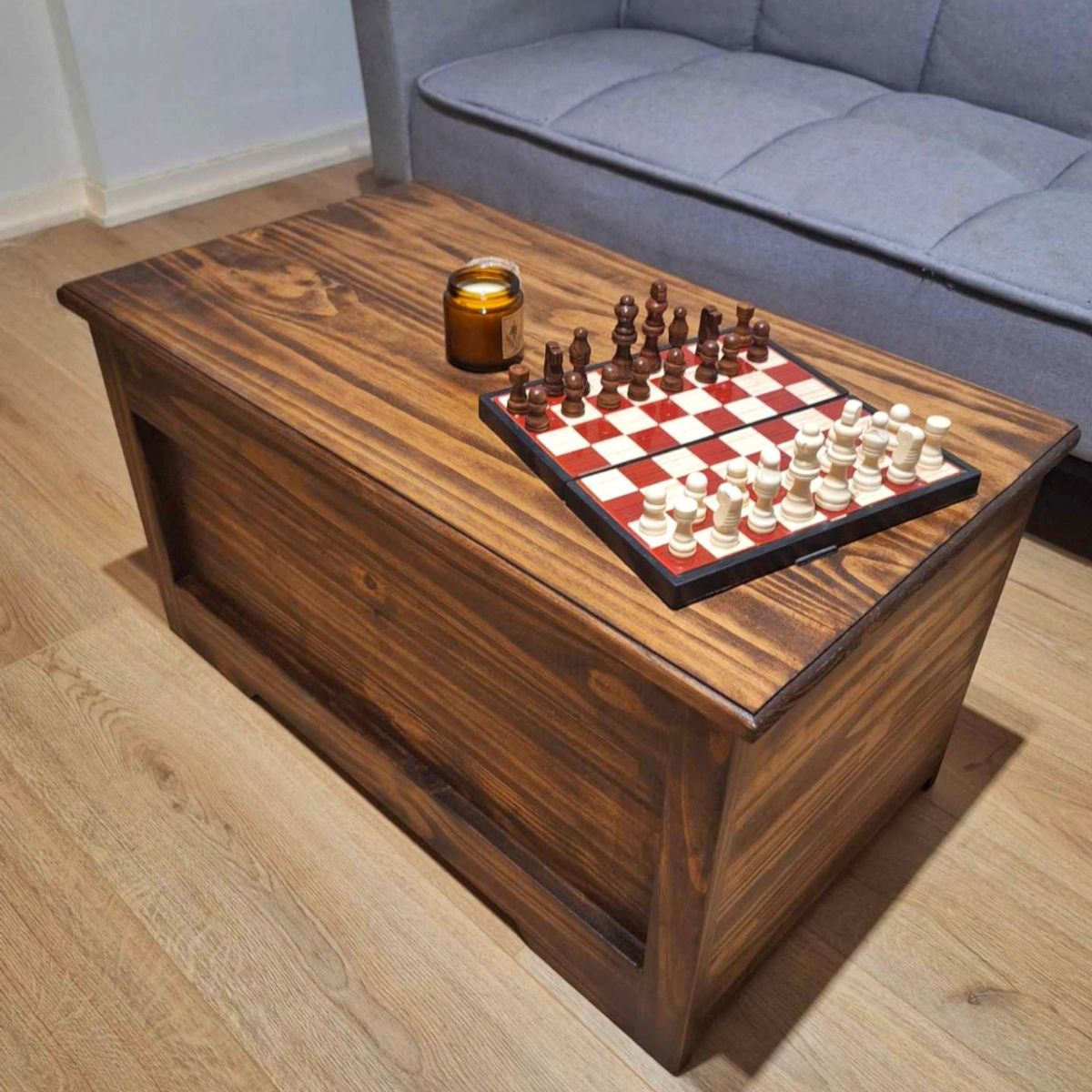 GENERICO - Baúl Tinte Nogal Oscuro Semibrillo