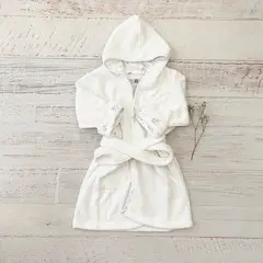 WAWA BABY DESIGN - Bata de Baño Pau Celeste Algodón Pima Bebé