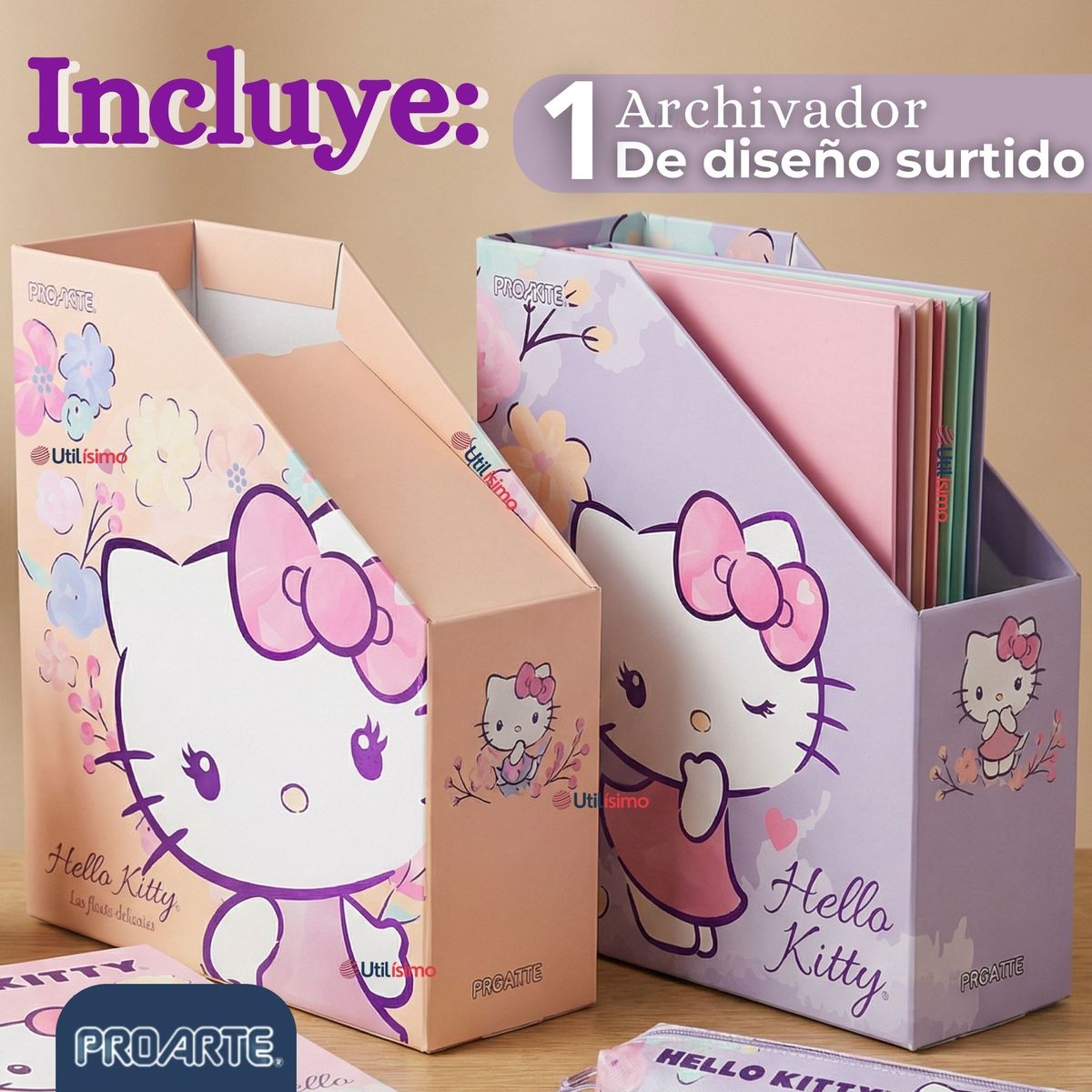 PROARTE - Organizador Revistero Multibox Archivador Hello Kitty Diseño Surtido