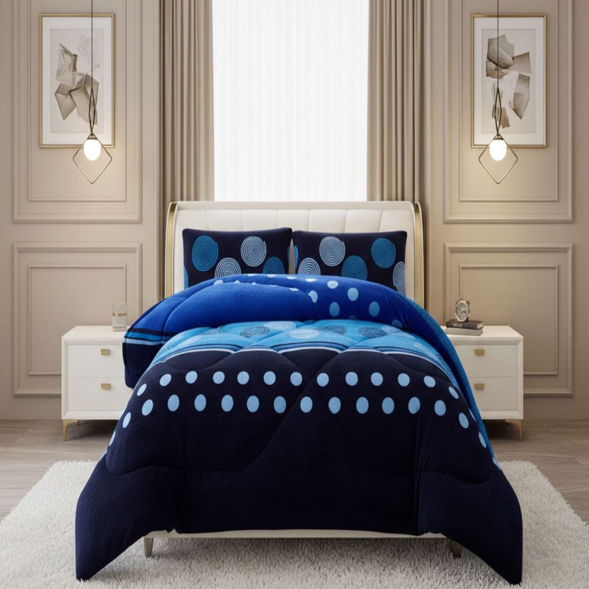 GENERICO - Set de Cubrecama con Chiporro mas sabana king Extra Suave Térmico Premium