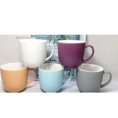 GENERICO - TAZAS DE CERAMICA 390ML COLORES SURTIDOS