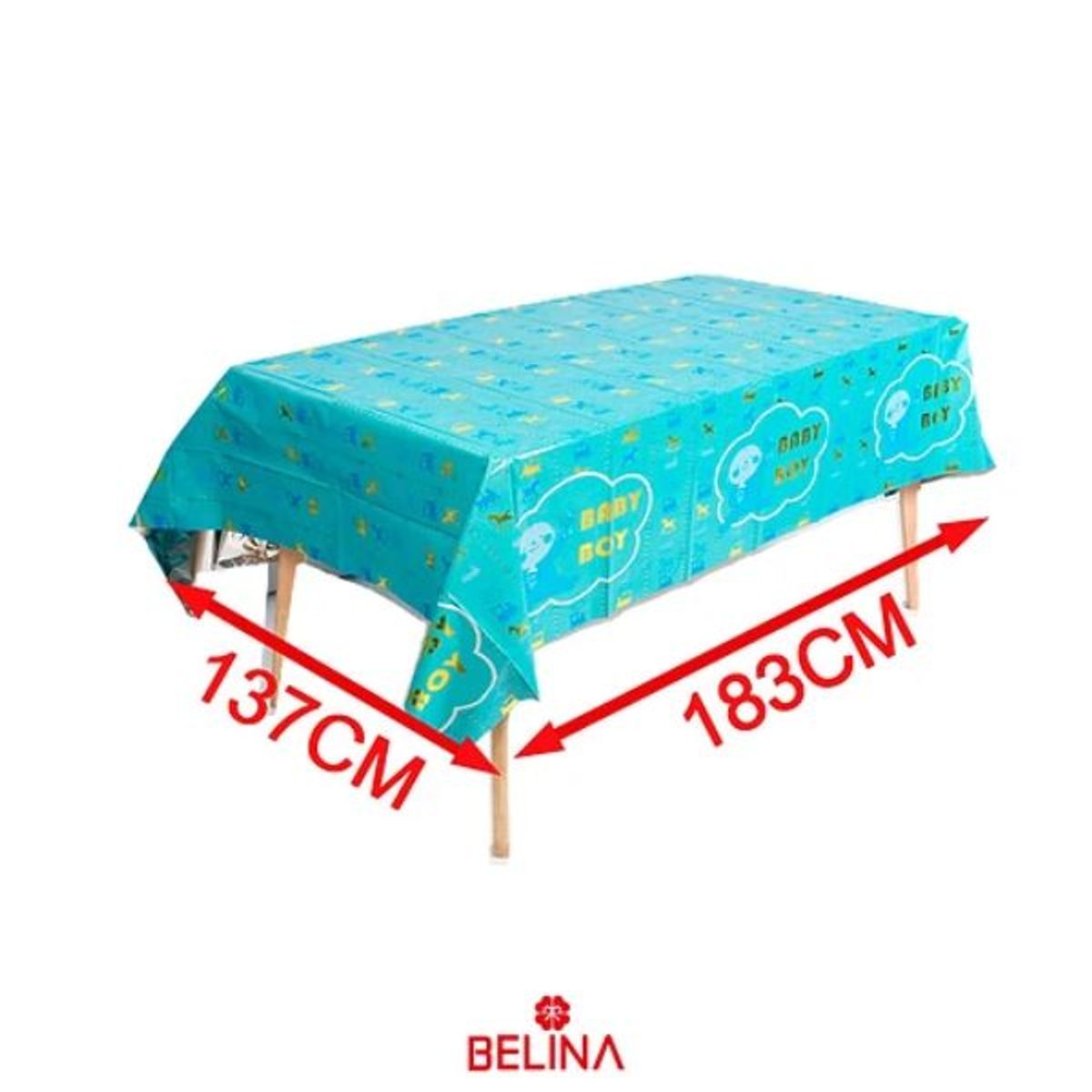 GENERICO - Mantel metálico azul baby boy 137x183cm