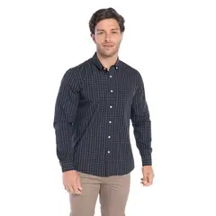 TRUVAL - Camisa Manga Larga Cuadros Hombre