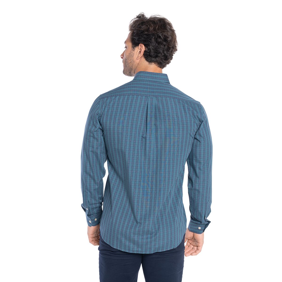 TRUVAL - Camisa Manga Larga Cuadros Hombre