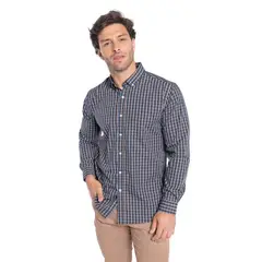 TRUVAL - Camisa Manga Larga Cuadros Hombre