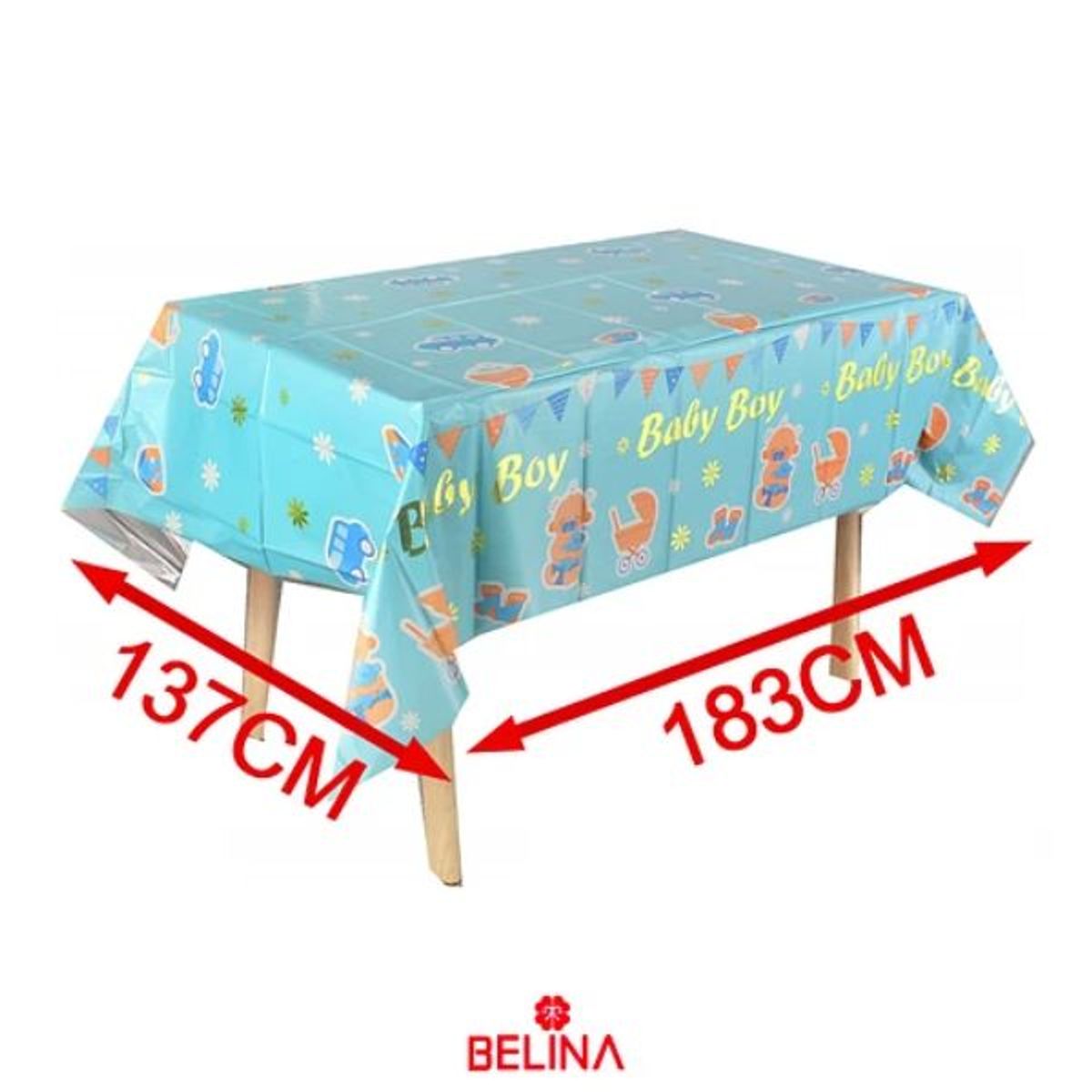GENERICO - Mantel plastico Baby boy azul 137x183cm