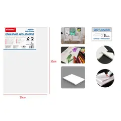 GENERICO - Tablero Espuma Plumavit Adhesiva Blanco 20x30cm