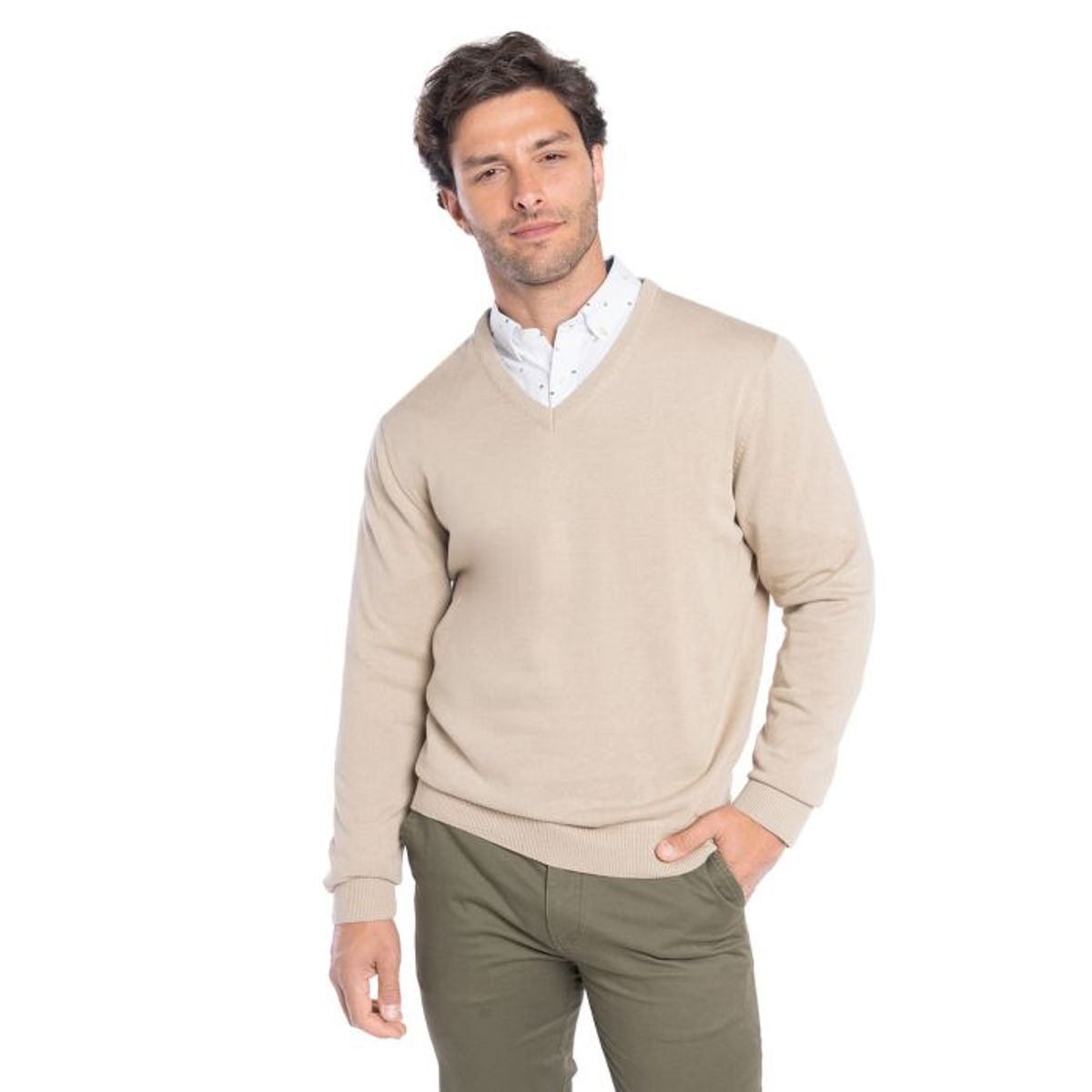 TRUVAL - Sweater Cuello V Hombre