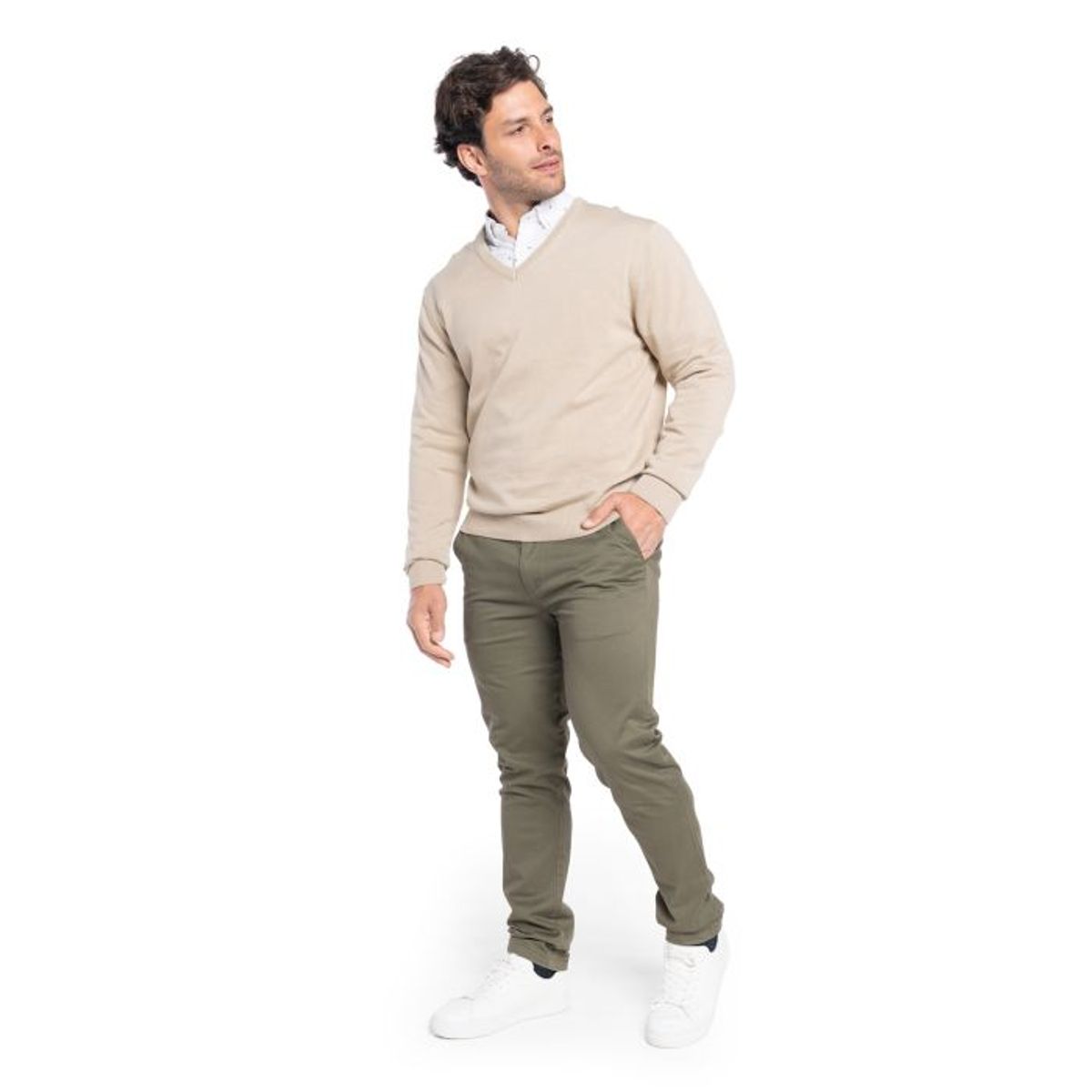 TRUVAL - Sweater Cuello V Hombre
