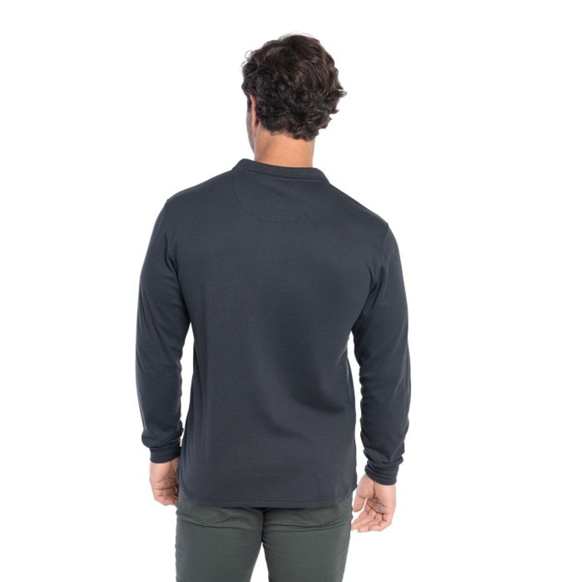 TRUVAL - Polera Manga Larga Jersey Cuello Polo