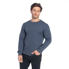 TRUVAL - Polera Manga Larga Waffle Hombre