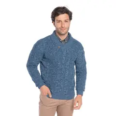 TRUVAL - Sweater Cuello Cruzado Hombre