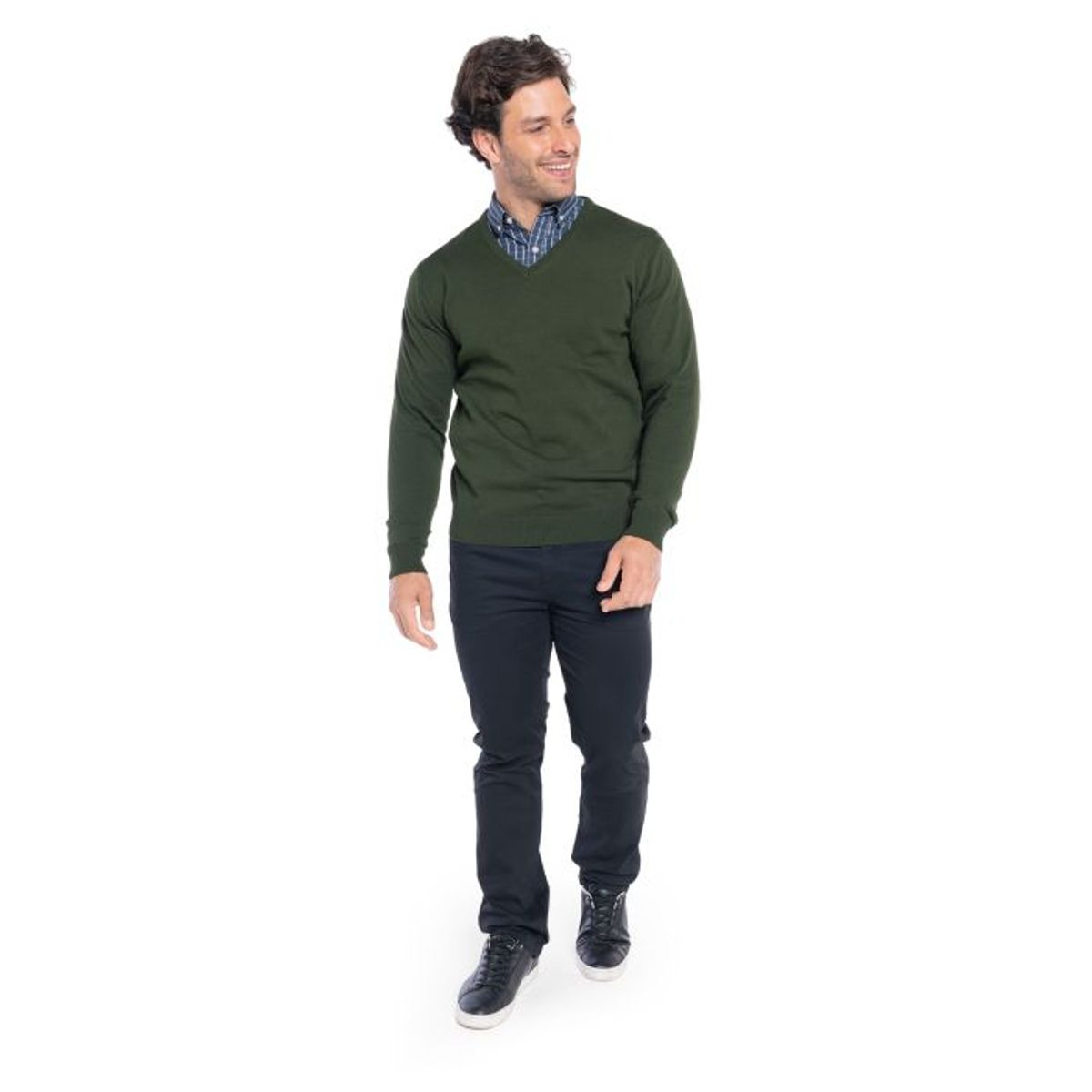TRUVAL - Sweater Cuello V Hombre