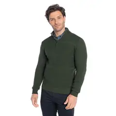 TRUVAL - Sweater Cuello Alto Cierre Hombre