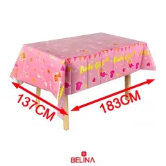 GENERICO - Mantel plastico Baby girl rosa 137x183cm