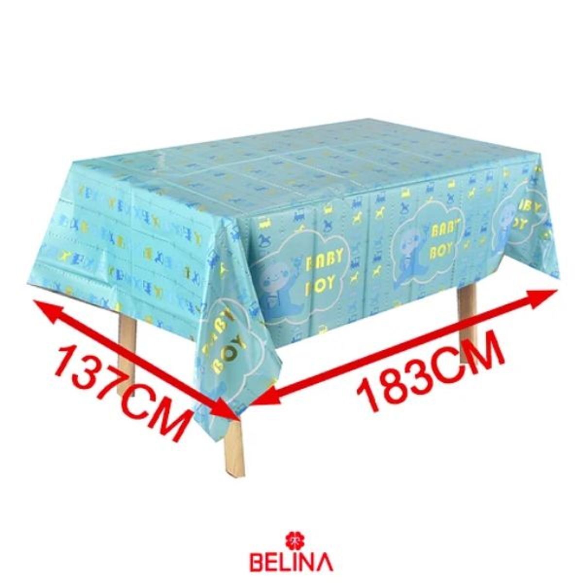 GENERICO - Mantel plastico Baby Boy azul 137x183cm