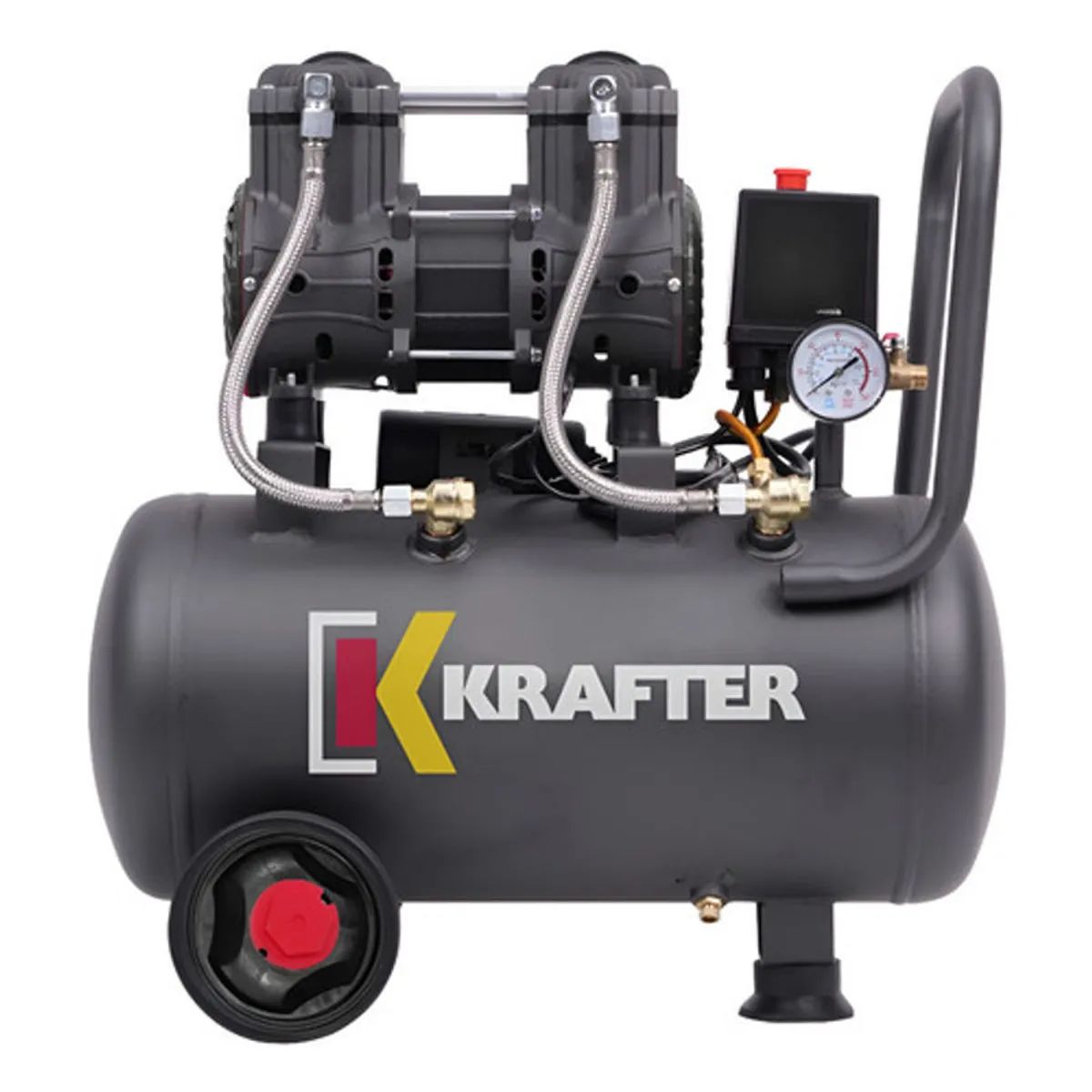 KRAFTER - COMPRESOR DE AIRE LIBRE DE ACEITE 24L 1.3 HP 1,1KW KRAFTER
