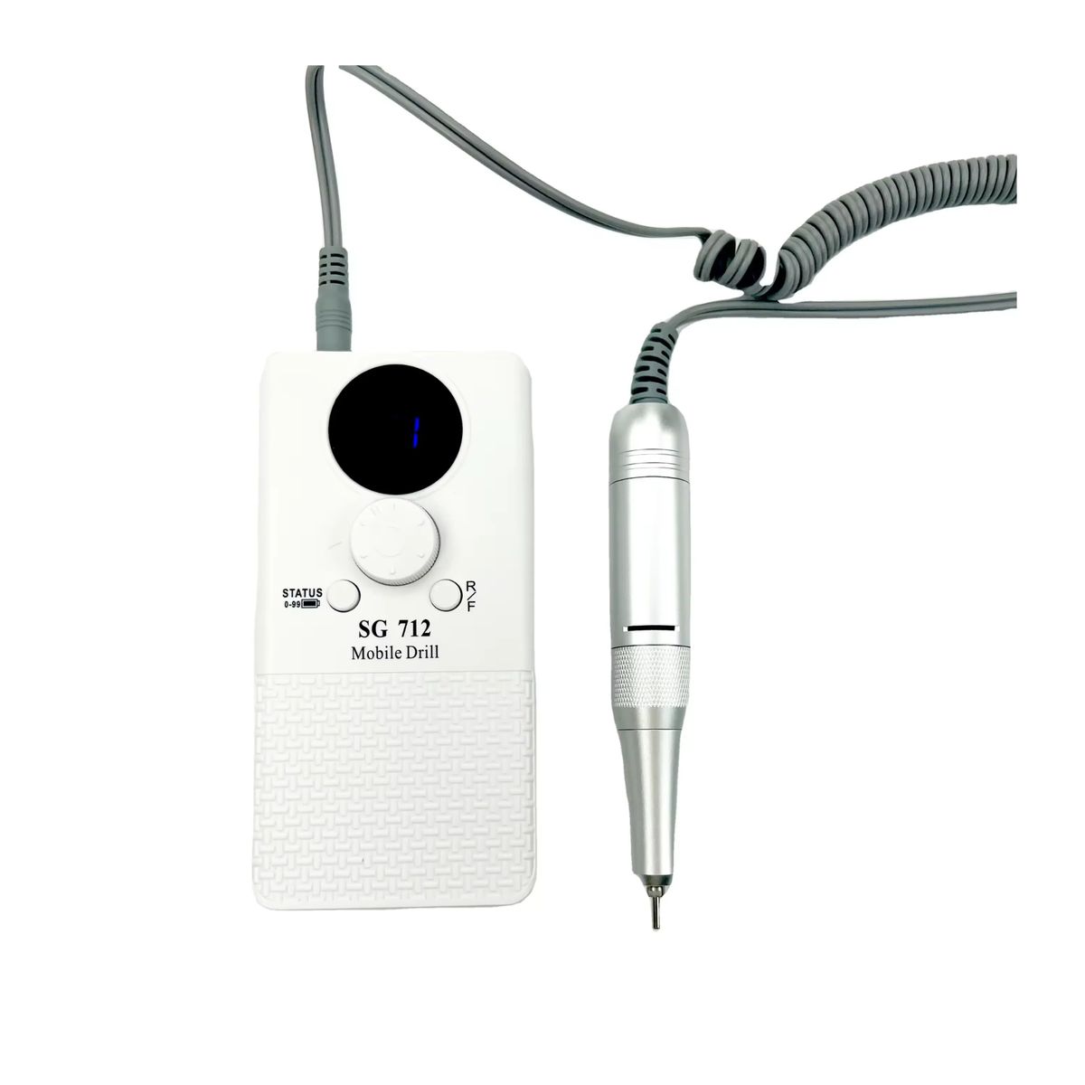 GENERICO - Torno de Uñas Profesional Recargable 45000 RPM con Pantalla Digital - Blanco