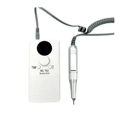 GENERICO - Torno de Uñas Profesional Recargable 45000 RPM con Pantalla Digital - Blanco